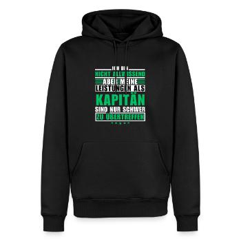 Unmatched performance as captain - Men’s Premium Organic Hoodie - black - Front - Nico (187cm)