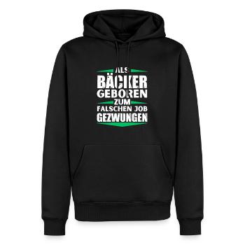 Baker a décroché le mauvais emploi - Sweat à capuche Premium bio Homme - noir - Devant - Nico (187cm)
