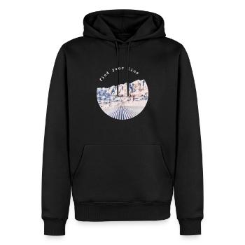 find your line - alpine skiing - Männer Premium Bio Hoodie - Schwarz - Vorne - Nico (187cm)