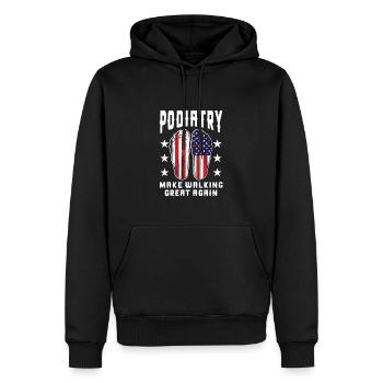 Make Walking Great Again Podologie Humour - Sweat à capuche Premium bio Homme - noir - Devant - Nico (187cm)