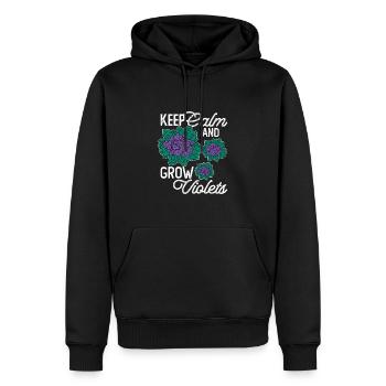 Veilchenliebe für Floristen Mit Humor - Männer Premium Bio Hoodie - Schwarz - Vorne - Nico (187cm)