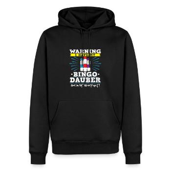 Dicton de bingo amusant pour les joueurs - Sweat à capuche Premium bio Homme - noir - Devant - Nico (187cm)
