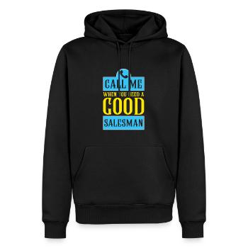 Guter Verkäufer Verkaufsexperten Humor - Männer Premium Bio Hoodie - Schwarz - Vorne - Nico (187cm)
