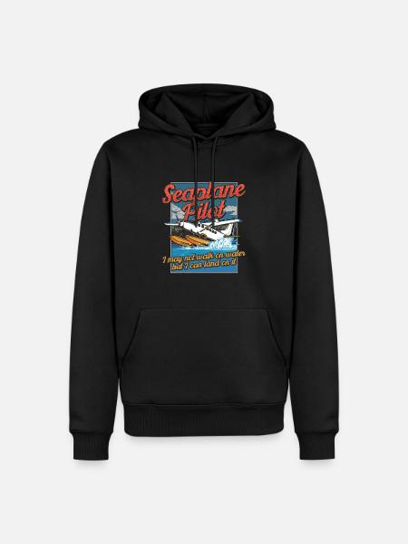 Humour d’hydravion pour les pilotes - Sweat à capuche Premium bio Homme - noir