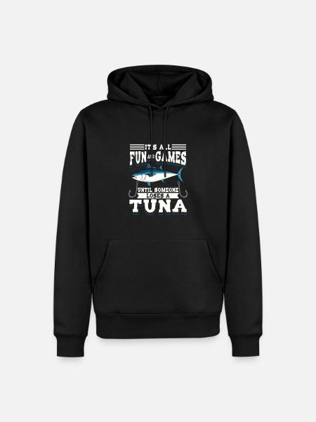 Thunfisch-Humor Für Hochseeangler - Männer Premium Bio Hoodie - Schwarz