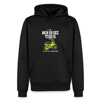 Amateurs de minibike : c’est un truc de minibike - Sweat à capuche Premium bio Homme - noir - Devant - Nico (187cm)