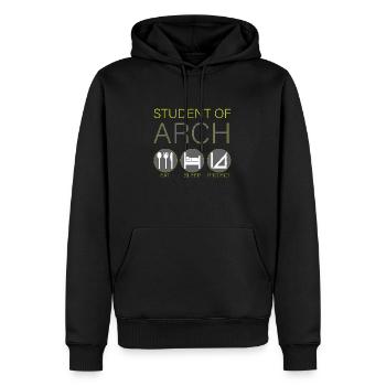 Architektur Student - Eat Sleep Project - Männer Premium Bio Hoodie - Schwarz - Vorne - Nico (187cm)