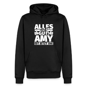 Amy Vorname Geschenk lustiger Spruch - Männer Premium Bio Hoodie - Schwarz - Vorne - Nico (187cm)