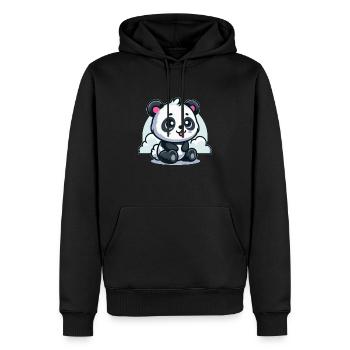 Baby-Panda - Männer Premium Bio Hoodie - Schwarz - Vorne - Nico (187cm)