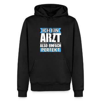 Einfach ein Perfekter Arzt - Männer Premium Bio Hoodie - Schwarz - Vorne - Nico (187cm)