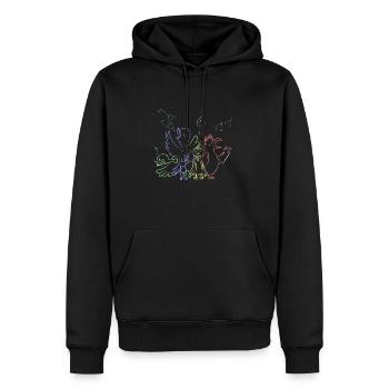 Vogel Chor singt - Männer Premium Bio Hoodie - Schwarz - Vorne - Nico (187cm)