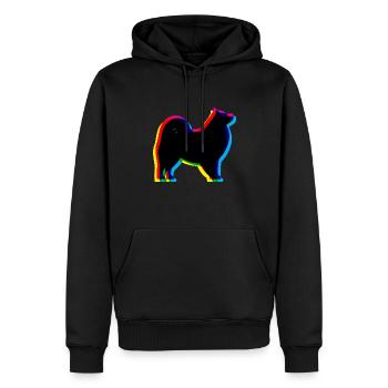 CMYK Samojede - Männer Premium Bio Hoodie - Schwarz - Vorne - Nico (187cm)