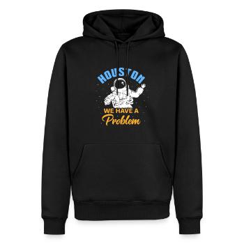 Astronaut in Houston Design für stolze Houstoner - Männer Premium Bio Hoodie - Schwarz - Vorne - Nico (187cm)