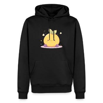 Mignon Chibi Kawaii Citron - Citron Mignon - Sweat à capuche Premium bio Homme - noir - Devant - Nico (187cm)