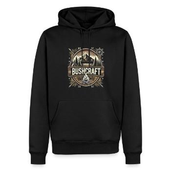 Bushcraft Aventure en plein air Nature Nature sauvage Survie - Sweat à capuche Premium bio Homme - noir - Devant - Nico (187cm)