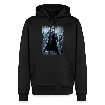 Matrix Logo Film - Sweat à capuche Premium bio Homme - noir - Devant - Nico (187cm)