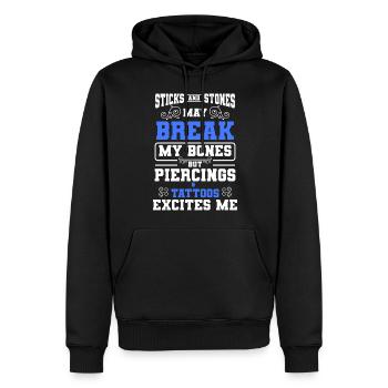 Piercing Job Körperschmuck Piercingstudio - Männer Premium Bio Hoodie - Schwarz - Vorne - Nico (187cm)