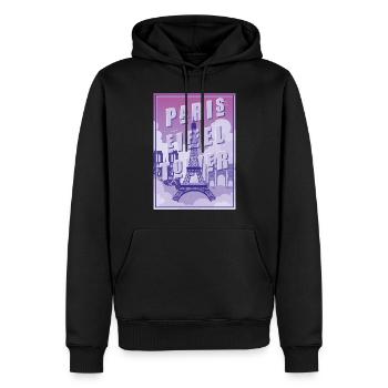 Paris Tour Eiffel Souvenir France Souvenir - Sweat à capuche Premium bio Homme - noir - Devant - Nico (187cm)