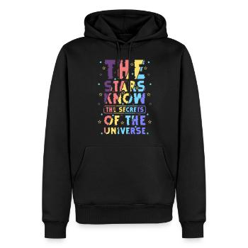 Sterne Raumschiff Galaxie - Männer Premium Bio Hoodie - Schwarz - Vorne - Nico (187cm)
