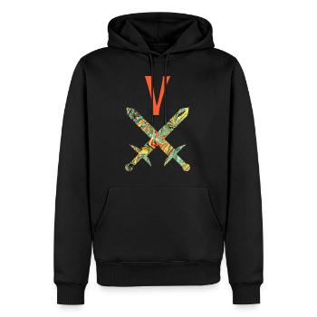 gekreuzte schwerter e 200 v - Männer Premium Bio Hoodie - Schwarz - Vorne - Nico (187cm)