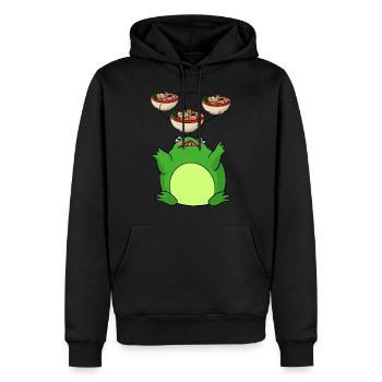 Anime Ramen und Frosch - Männer Premium Bio Hoodie - Schwarz - Vorne - Nico (187cm)
