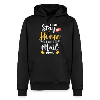 Post Paketdienst Kurier - Männer Premium Bio Hoodie - Schwarz - Vorne - Nico (187cm)