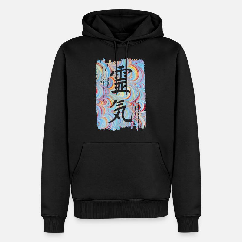 reiki japanisch e 63 - Männer Premium Bio Hoodie - Schwarz