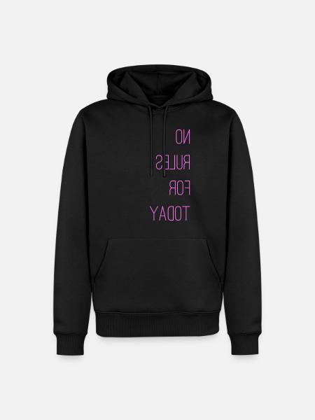 No Rules For Today - Männer Premium Bio Hoodie - Schwarz