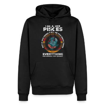 Tierkreiszeichen Neptun März Planet - Männer Premium Bio Hoodie - Schwarz - Vorne - Nico (187cm)