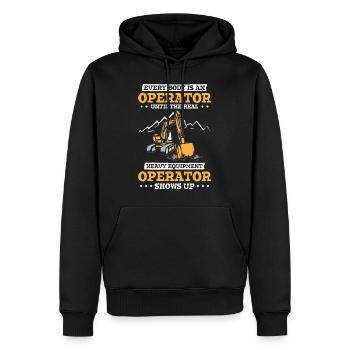 Operator Excavator Heavy Equipment - Männer Premium Bio Hoodie - Schwarz - Vorne - Nico (187cm)