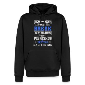 Künstler Tätowierung Beruf - Männer Premium Bio Hoodie - Schwarz - Vorne - Nico (187cm)