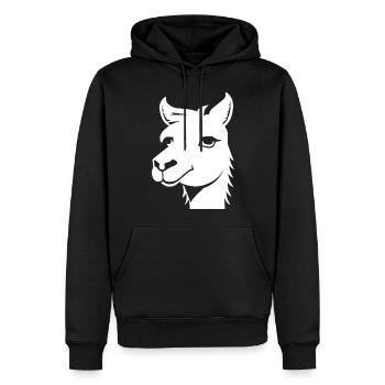 Drôle de lama Silhouette Cheeky Fun Lamas - Sweat à capuche Premium bio Homme - noir - Devant - Nico (187cm)