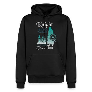 Schwert Drache Ritterlichkeit Adel - Männer Premium Bio Hoodie - Schwarz - Vorne - Nico (187cm)