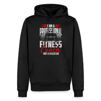 Fitness, Muscles, Pompes, Athlètes - Sweat à capuche Premium bio Homme - noir - Devant - Nico (187cm)