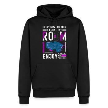 Graphiques de jeux d’e-Sports sur PC - Sweat à capuche Premium bio Homme - noir - Devant - Nico (187cm)