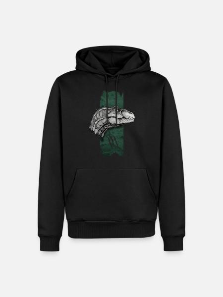 Ancient Elegance: Velociraptor's Majesty - Men’s Premium Organic Hoodie - black