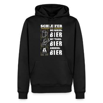My daily routine as a grinder - Men’s Premium Organic Hoodie - black - Front - Nico (187cm)