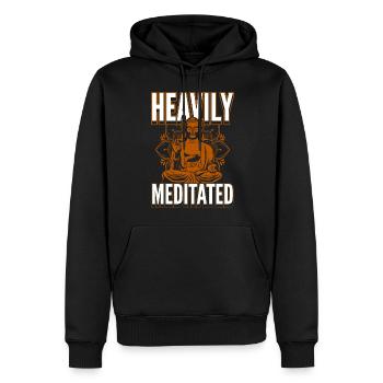 Meditation Om Achtsamkeit - Männer Premium Bio Hoodie - Schwarz - Vorne - Nico (187cm)
