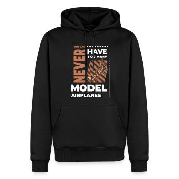 Maquette d’avion Sky Flyer - Sweat à capuche Premium bio Homme - noir - Devant - Nico (187cm)