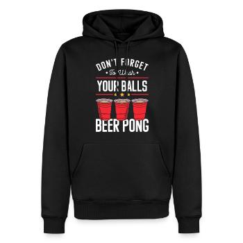 Beerpong Alcohol Rules Ball - Sweat à capuche Premium bio Homme - noir - Devant - Nico (187cm)