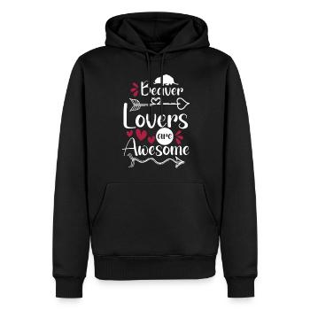 Animal Bober Tree - Men’s Premium Organic Hoodie - black - Front - Nico (187cm)