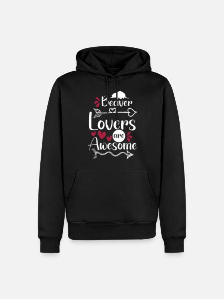 Animal Bober Tree - Men’s Premium Organic Hoodie - black