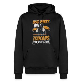 Tukan Tier Wildvogel Fliegen - Männer Premium Bio Hoodie - Schwarz - Vorne - Nico (187cm)