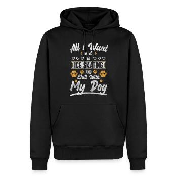 Schlittschuhe Eishalle Kälte Eistanz - Männer Premium Bio Hoodie - Schwarz - Vorne - Nico (187cm)