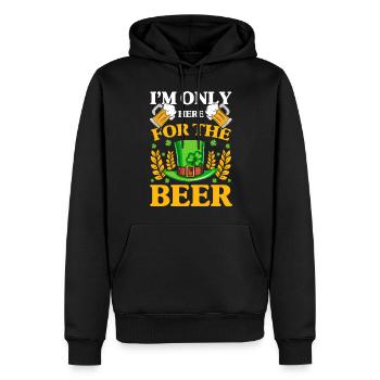 Irlandais Dublin Voyage Celtique - Sweat à capuche Premium bio Homme - noir - Devant - Nico (187cm)