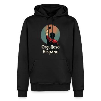 Proud Hispanic Heritage - Unity and Empowerment - Men’s Premium Organic Hoodie - black - Front - Nico (187cm)