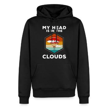Ballonfahrt Ballonfahrer Flamme Abenteuer - Männer Premium Bio Hoodie - Schwarz - Vorne - Nico (187cm)