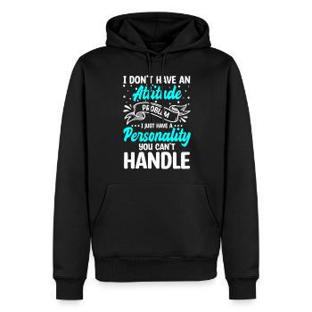 Bedienung Beruf Trinkgeld Schürze - Männer Premium Bio Hoodie - Schwarz - Vorne - Nico (187cm)