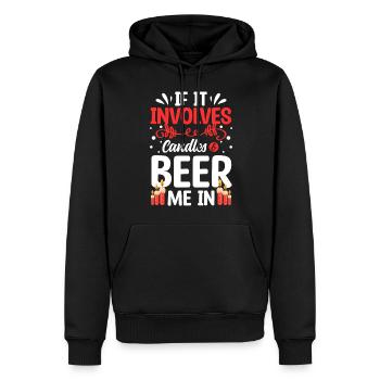 Kerzen Feuer Romantik - Männer Premium Bio Hoodie - Schwarz - Vorne - Nico (187cm)