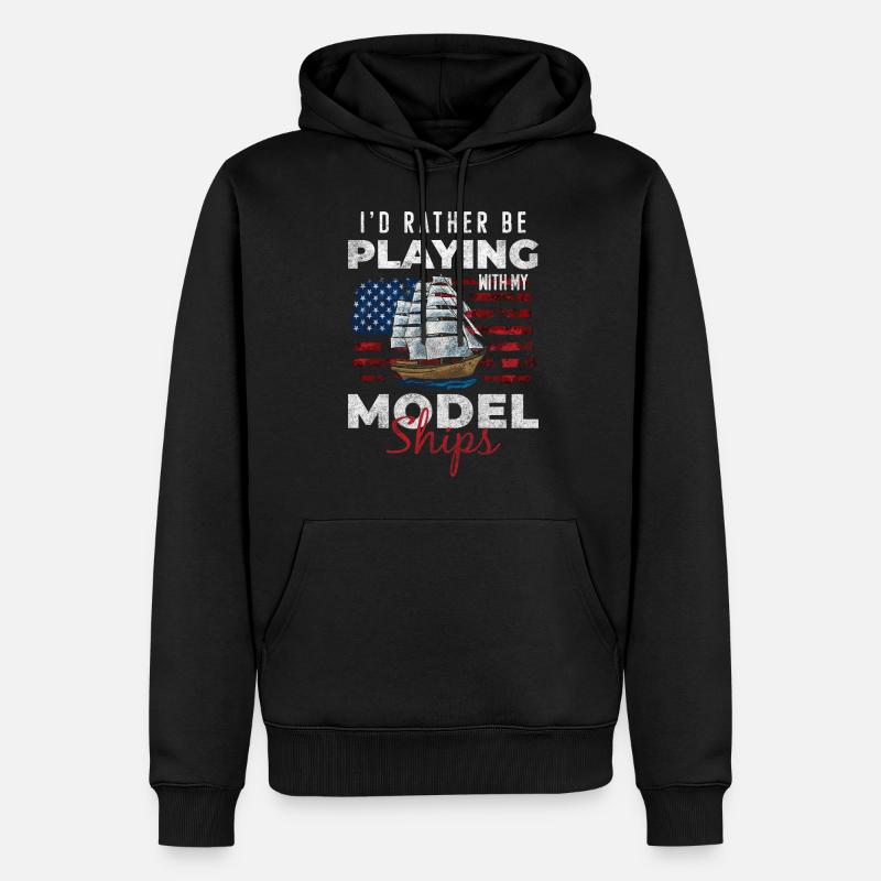 Expédition de modélisme de bateau - Sweat à capuche Premium bio Homme - noir